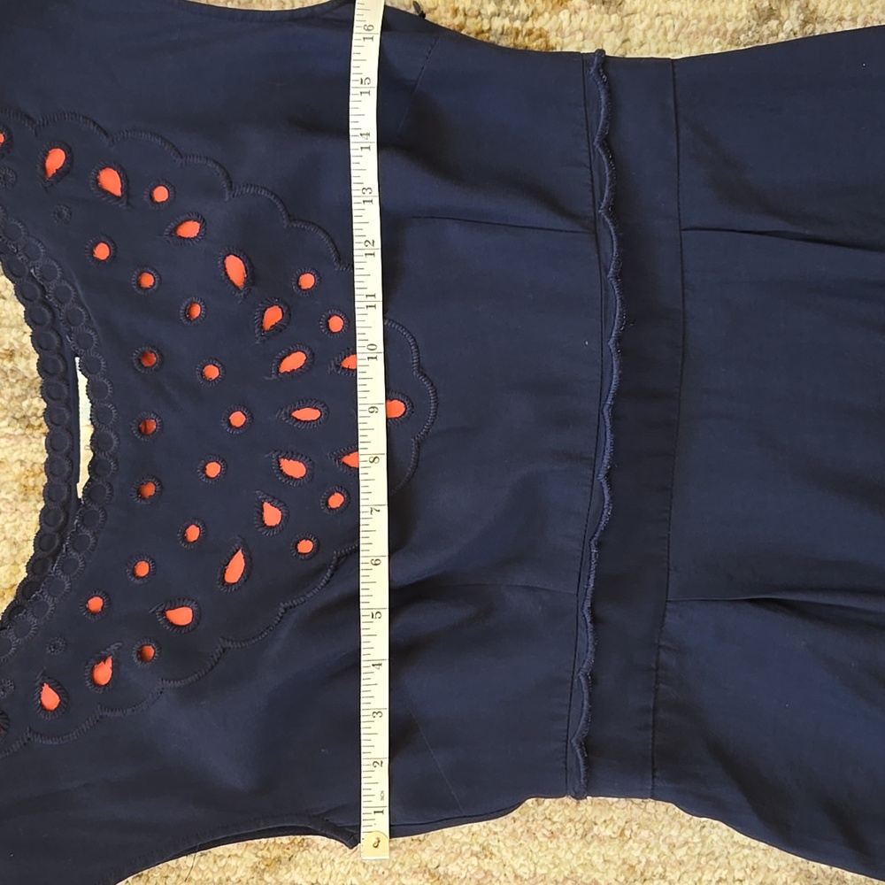 EUC Wms Boden Navy w/ Coral Dress Size 6 - Picture 6 of 9
